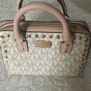 Michael Kors studded pale pink bag